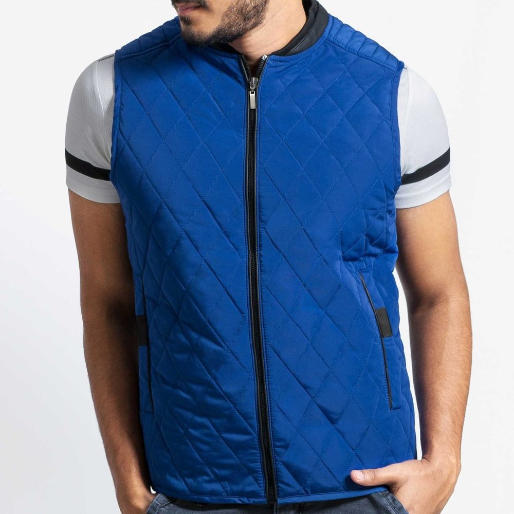 OLGYN Men’s Blue Quilted Vest